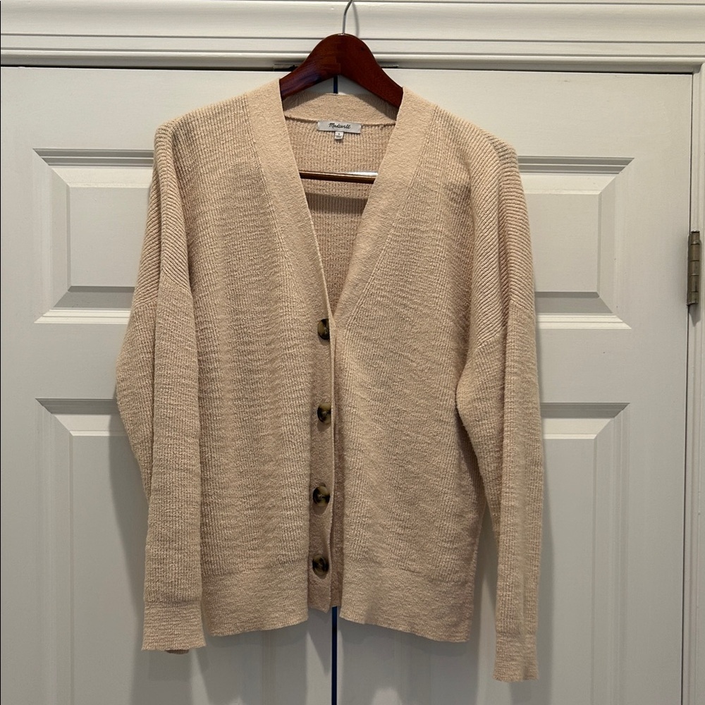 Madewell Tan Button-Up Cardigan